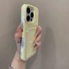2 IN 1 Card Slot Holder Phone Case for iPhone 17 Air 16 15 14 13 12 Pro Max 11 Candy Color Clear Photo Clip Wallet Bag Cover