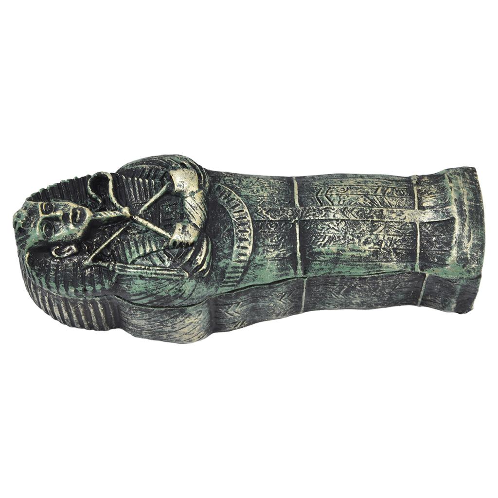 Mummy Coffin Decorations Aquarium Fish Tank Ornaments Landscape Skull Resin Skull Mummy Coffin Ornament