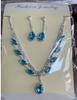 Fashion Two Piece Classic Christian Elegant Christmas Versatile Crystal Bridal Water Drop Rhinestone Necklace Jewelry Sets