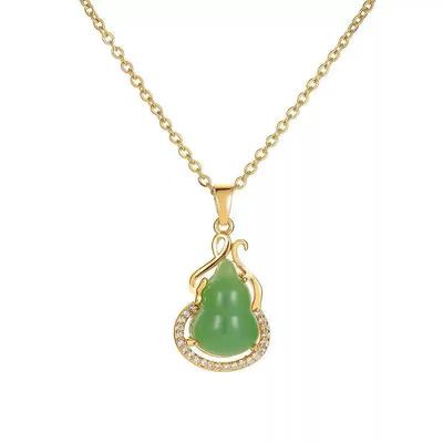 Squisita Collana con Ciondolo Zucca Fu Lu di Alta Gamma per Donna - Accessorio Versatile a Catena per Clavicola