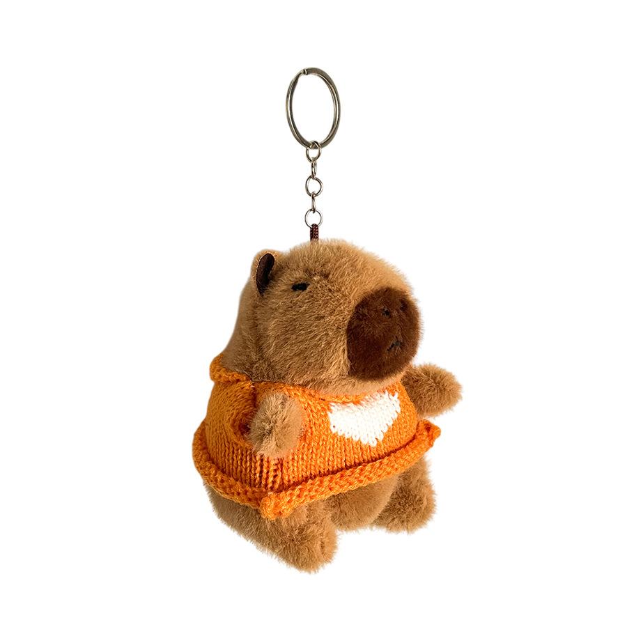 New Love Clothes Kapibala Plush Doll Sweater Capybara Doll Bag Hanging Gift Doll