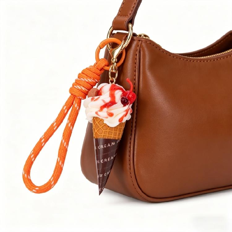 Tiny Dessert Key Holder Eye Catching Detail Great Sweet Ice Cream Accessory Present For Friend