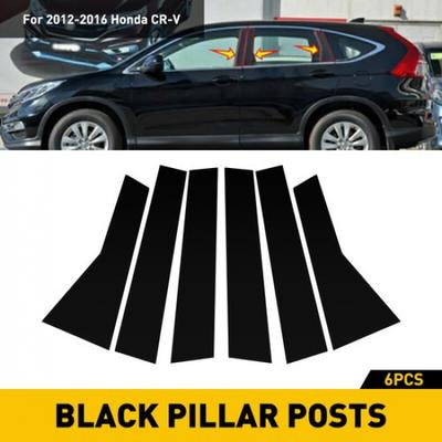 Voor Honda 2012-16 CR-V CRV Glanzend Zwart Post Pilaar Deur Raam Sierlijst Cover Kit H