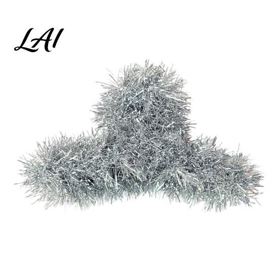 Holiday Hair Accessories for Christmas Party Shiny Tinsel Claw Clip Women Festive Updo Shark Clip Themed Pins Elegant Accessory Thick And