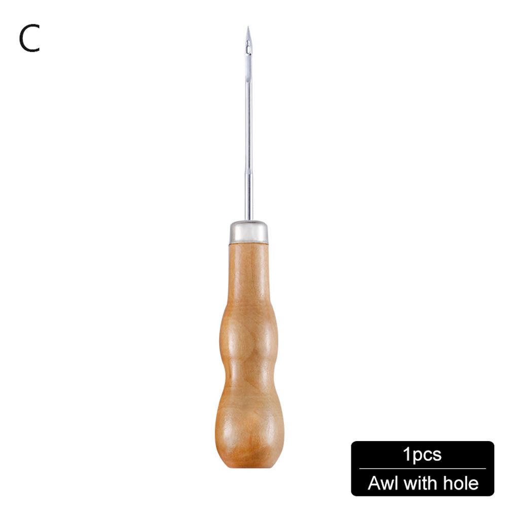 Craft 1Pcs Sewing Tool Drill Shoes Punch Hole Maker Sewing Awl Shoe Repair Needles Hand Stitcher