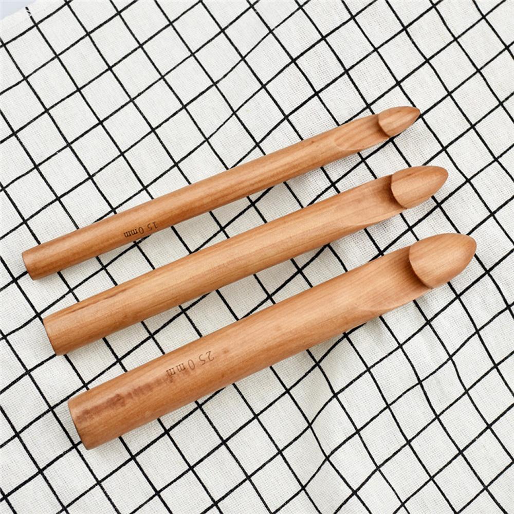 DIY Large Big Size Crochet Arting Wooden Crochet Hook Crochet Kit Knitting Tool Sewing Needles