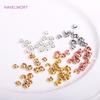 Crimp Beads Covers Multi Size 14K/18K Gold Plated Crimp End Beads Supplies For Jewelry Making DIY Accessories