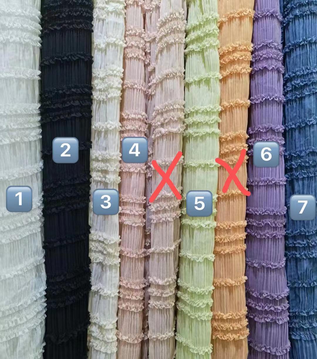 

Women s Chiffon Stripe Pleated Ruffle Dress with Embroidered Lolita Crochet темно-синий