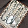 Vintage Autumn And Winter Morandi Malachite Green Highlight High Quality Mixed Color Artificial Pearl Clavicle Chain Necklace