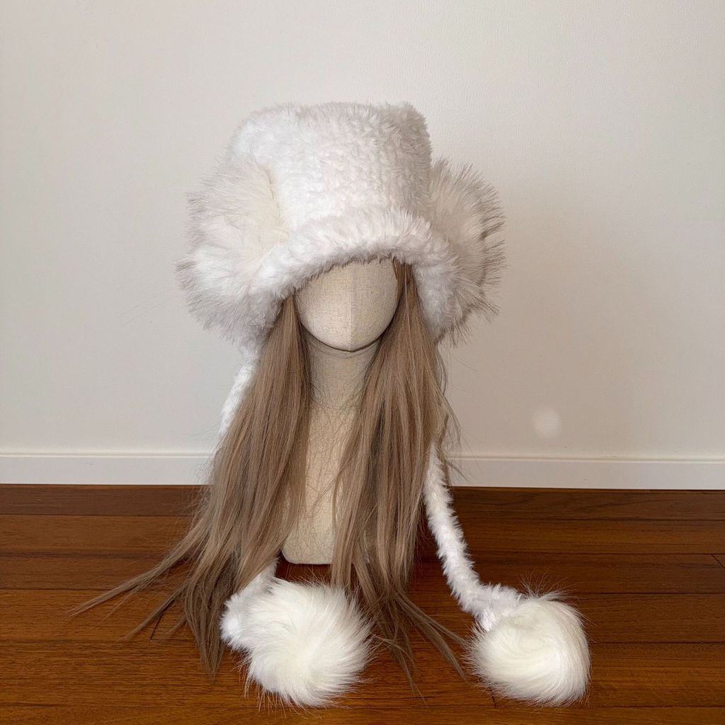 

Girls Cozy Solid Color Bear Hat For Winter Outdoor Activities And Travel