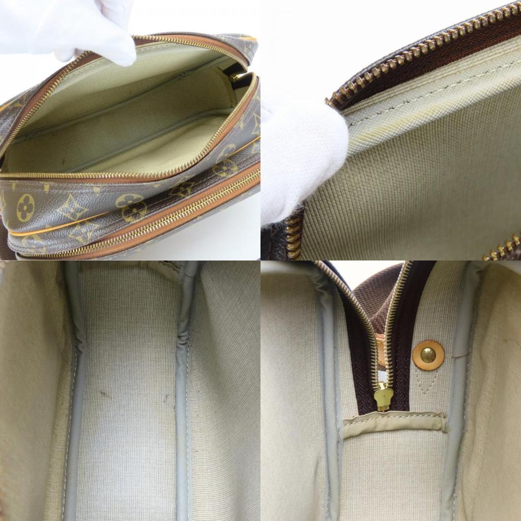 Used LOUIS VUITTON Shoulder Bag Reporter PM M45254 Monogram/Nume leather Brown Popular