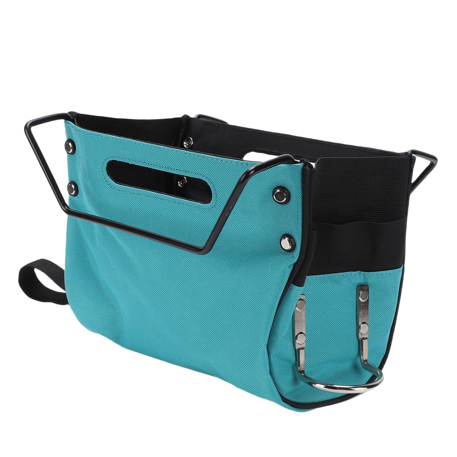 Ladder Tool Pouch for Step Ladders 600D Oxford Fabric Organizer Bag with Multiple Pockets Hammer Loop Quick-Release Buckle