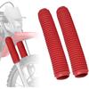 Motorcycle Fork Cover Boots Universal Front Shock Tube Absorber Guard Dust Boots For Most Dirt Pit Bike, RUBY RED