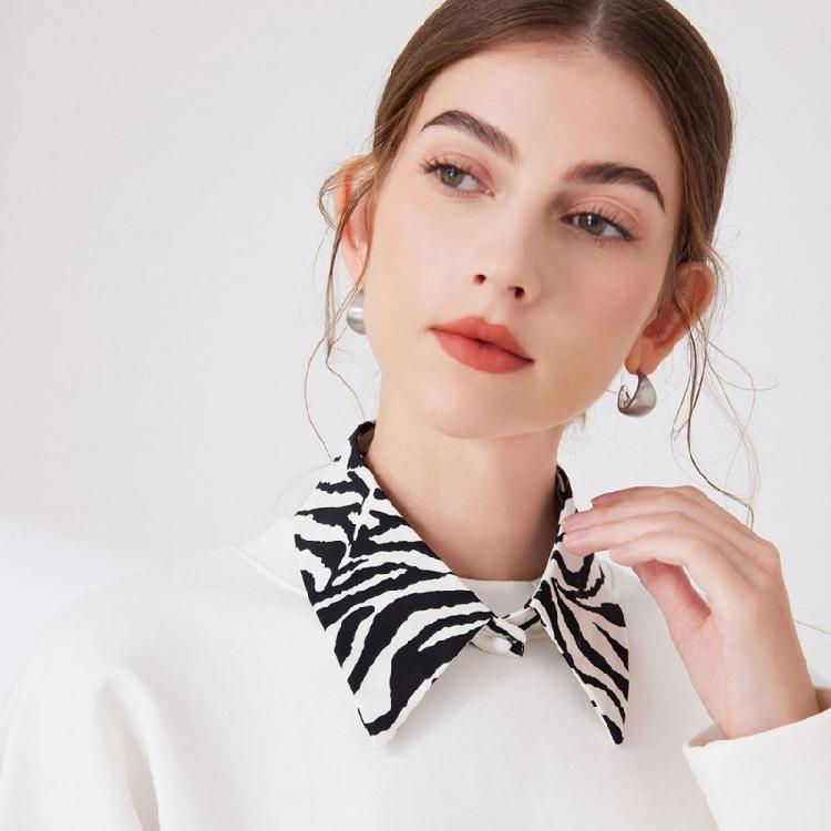 Modern Black White Striped Faux Collar Insert Detachable Collar False Lapel Blouse Collar False Collar Fashion Statement