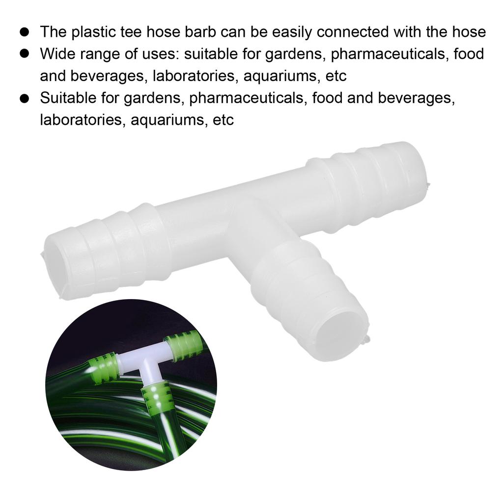 T Shape Control Valve Connector, 10mm Plastic Aquarium   Hose Connector, Water Pipe Fitting for Aquarium Hose Pipe Fitting