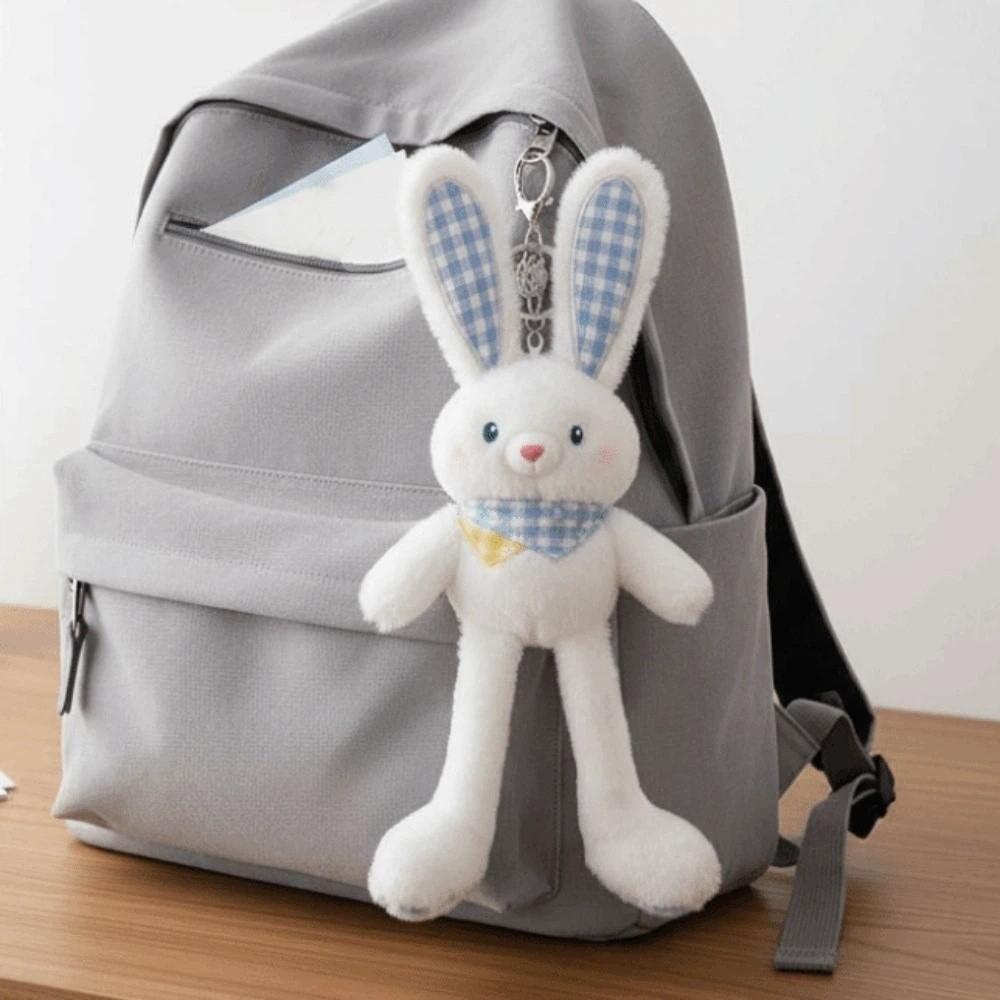 Creative Design Plush Rabbit Pendant Soft Stuffed Schoolbag Pendant Christmas Gift