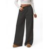 Ladies' Loose Comfortable Casual Fashionable Wide Leg Pants Solid Color And Plush High Waisted Pants