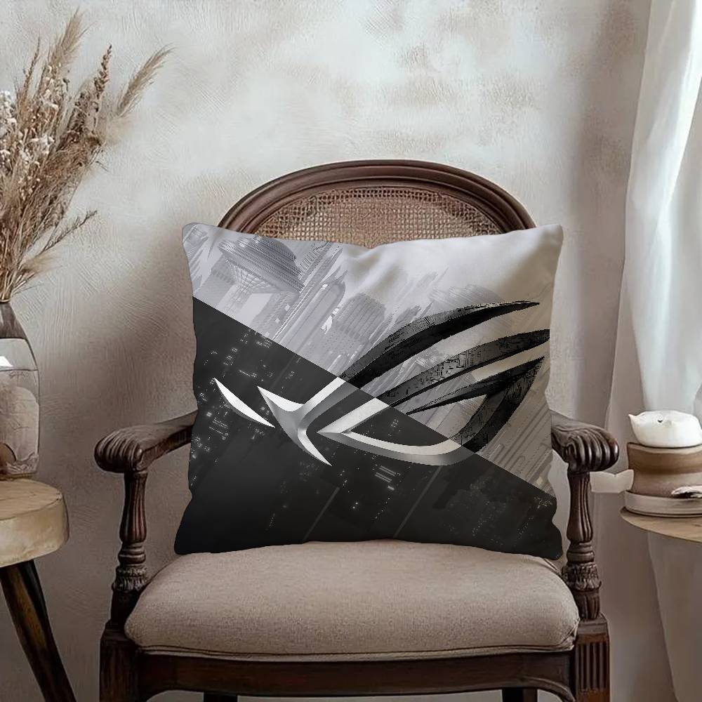 ROG Logo Pillow Gift Home Office Decoration Pillow Bedroom Sofa Car Cushion CoverPillow Case