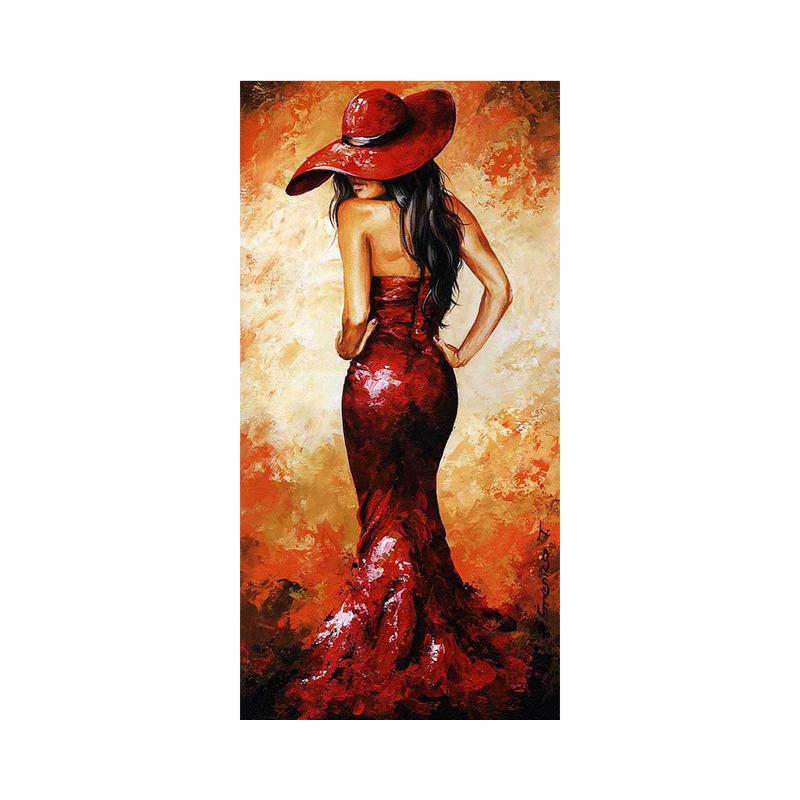 

Красное платье Сексуальные женщины Холст Картины Постеры Печать Поп-арт Настенные картины для гостиной Украшения дома Живопись Подарки Cuadros 20x40cm No Framed