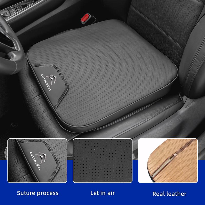 Car Seat Cushion Breathable Perforated Leather For Citroen C4 C3 C5 C1 C2 Berlingo Celysee Cactus Picasso Aircross Saxo Grand