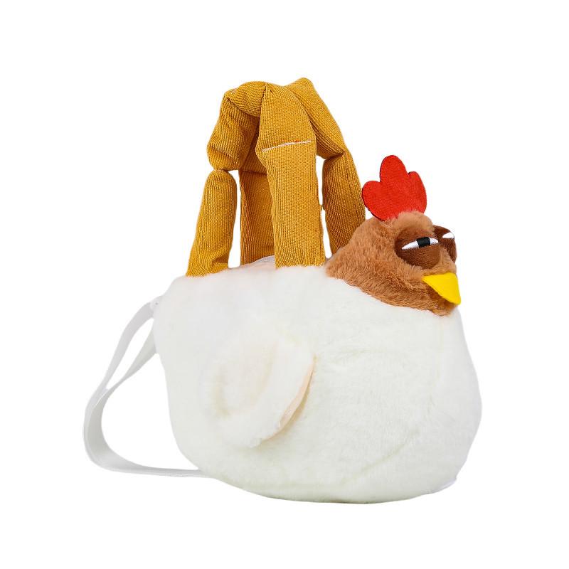 Urocza pluszowa torebka crossbody z kukułką i kurczakiem - kreskówkowa lalka dla dziewczynek