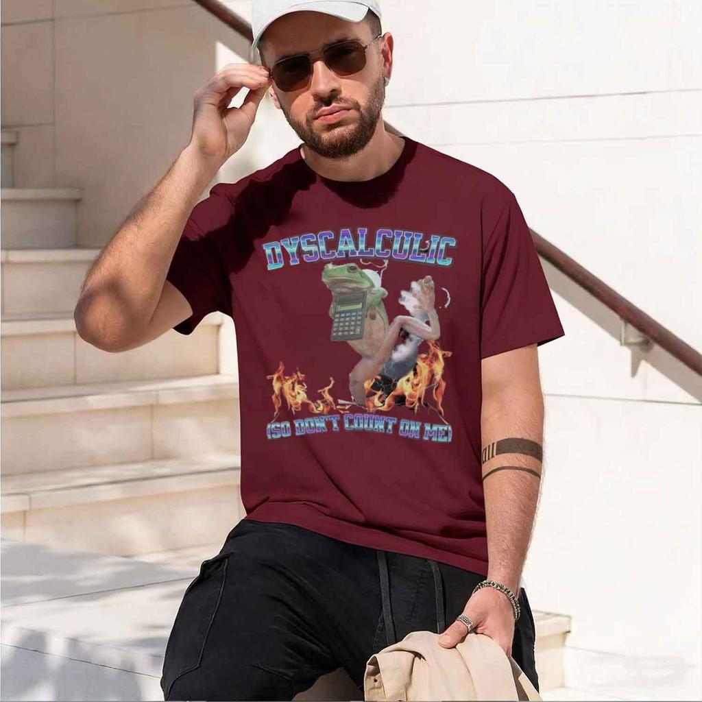 Funny Dyscalculia Tee Math Humor Shirt d T Shirt Unisex Clothing Harajuku Grh T Shirts High Quty Tops 2026 New Model Unisex’s Short-