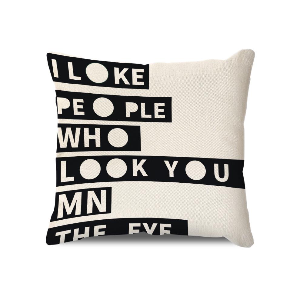 Nordic Pillow Cushion Modern Minimalist Striped Geometric Plaid Pillow Case Sofa Seat Pillow Waist