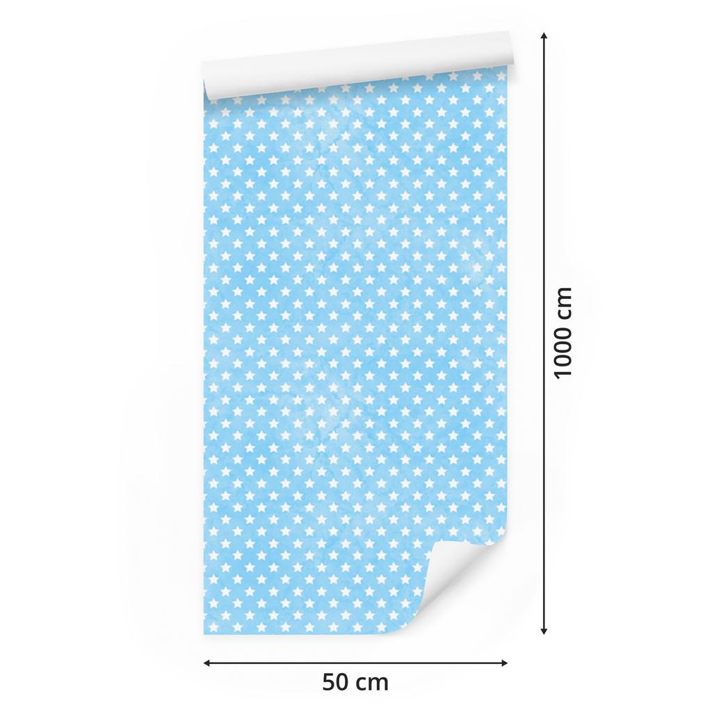 Azure Stars Wallpaper, Subtle Detail for Living Room and Bedroom 50x1000