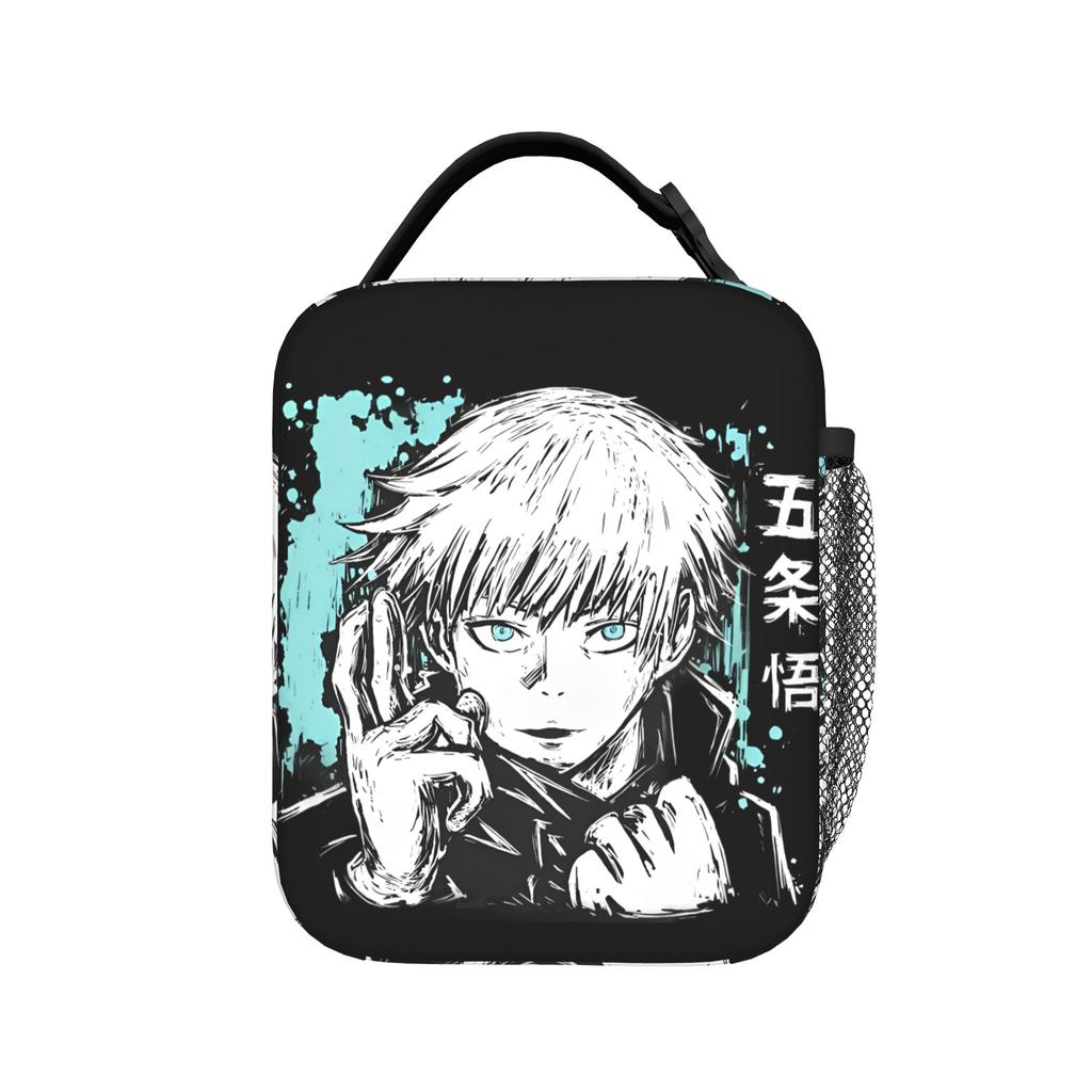 Yuji Itadori Borse Termiche per Pranzo Borsa Termica Riutilizzabile, Contenitore per Pranzo Anime Jujutsu Kaisen Borsa Tote Portatile Pranzo Uomo Donna