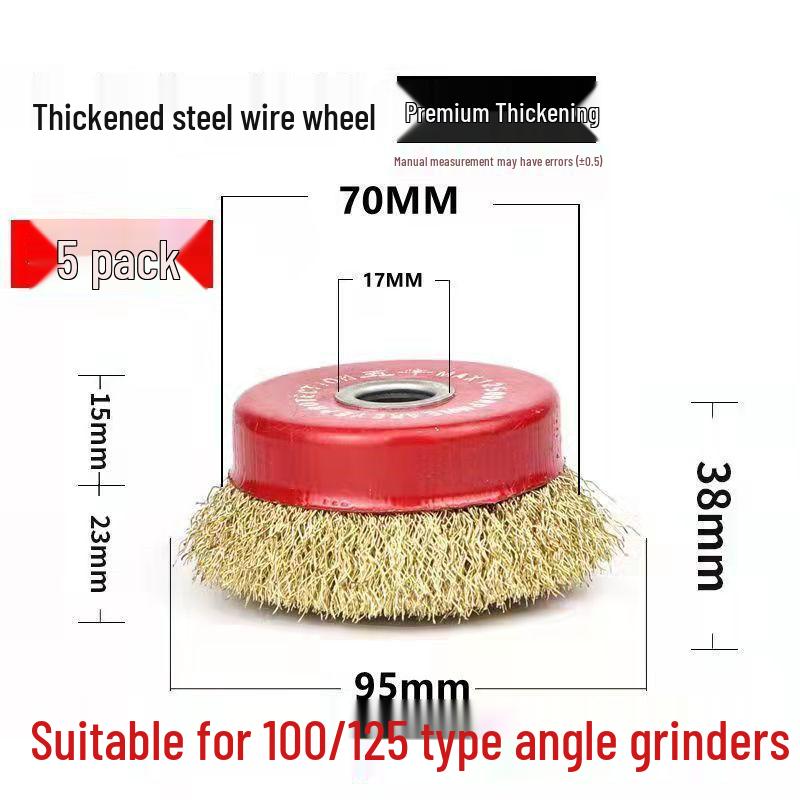 Bowl-Shaped Steel Wire Wheel Brush for Angle Grinder - Rust Removal & Polishing