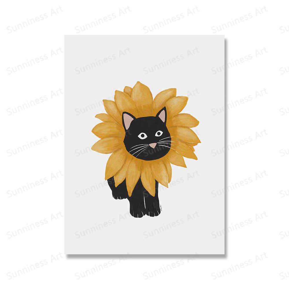 Cartoon Black Cat Ghost Pumpkin Wall Art Canvas Painting Nordic Posters And Prints Halloween Christmas Pictures Kids Room Decor