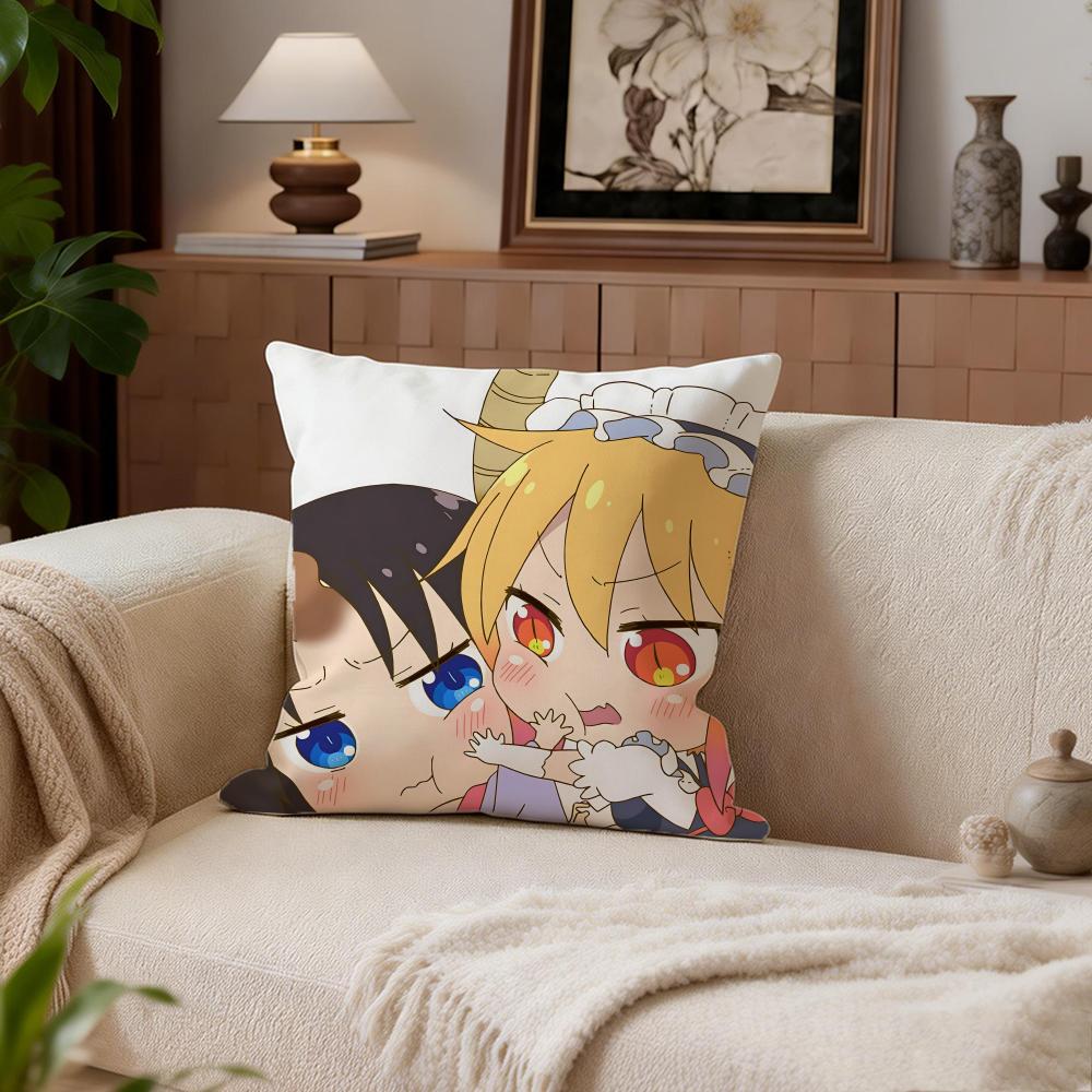 

Miss Kobayashis Dragon Maid Cushion Cover Cushion Cover Set 4Pcs 50x50 45x45 40x40 Pillowcase Decorative Sofa Home Decor 30X30cm