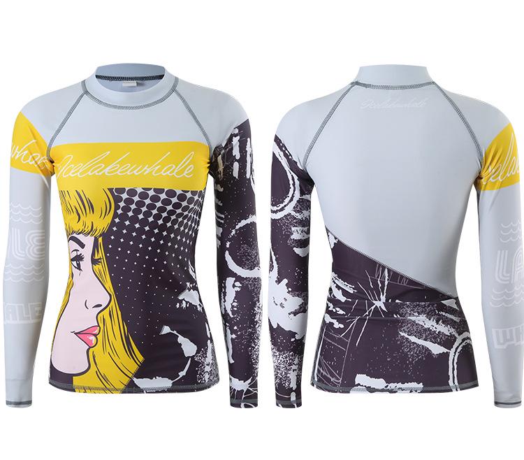 Women's Two-Piece Long Sleeve Swimsuit: Slim-Fit, Sun-Protective, for Swimming, Surfing, and Diving.