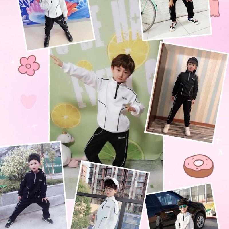 Chłopięcy sweterek wiosna jesień garnitur wiosna nowy średni i duży dziecięcy dwuczęściowy zestaw