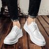 Chaussures Derby en cuir pour hommes, chaussures blanches à lacets, solides, simples, pour affaires, décontractées, pour fête, mariage, plates