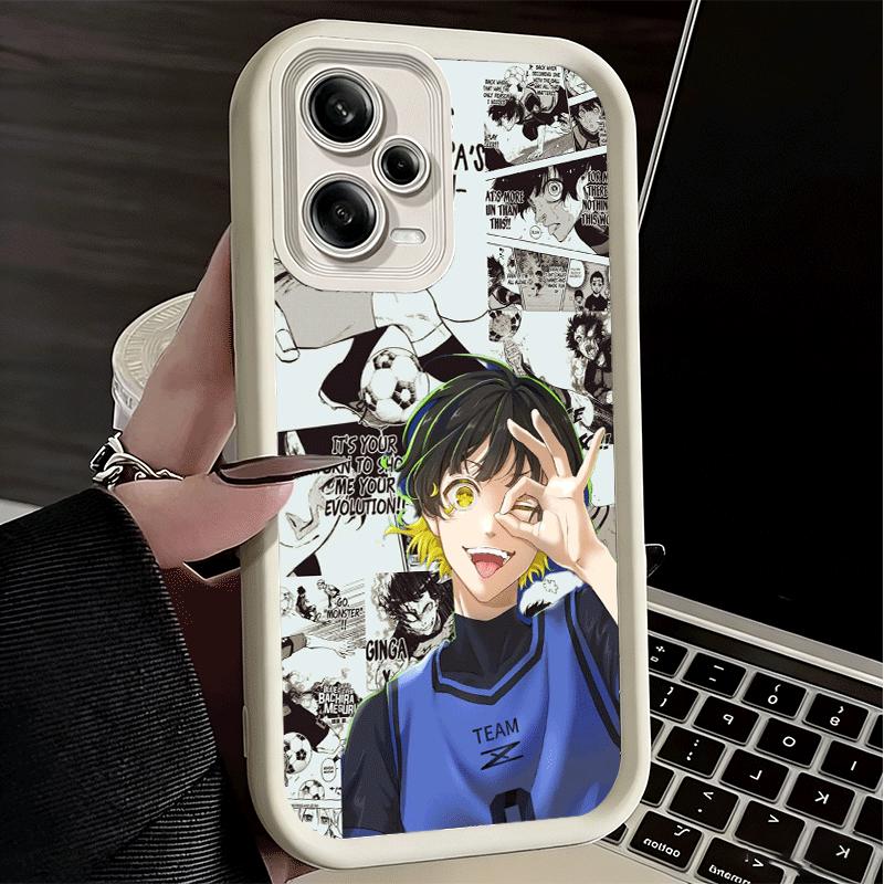 Phone Case for Xiaomi Redmi Note 15 14 13 Pro Plus Blue L-Lock Bachira Meguru Shell 12S 11 11S 11T 5G 14S Soft Silicone Funda