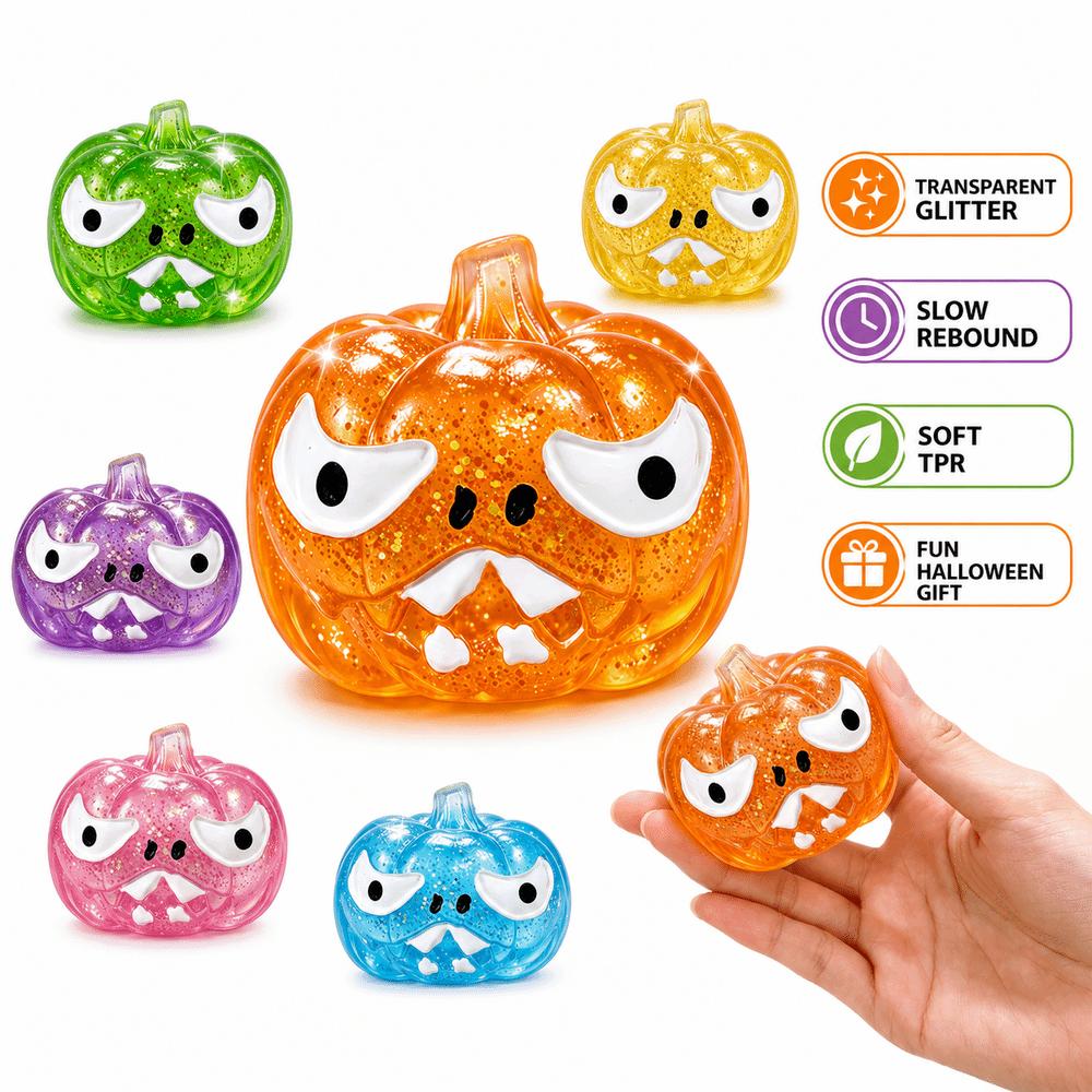 TPR Halloween Dumplings Squeeze Toy Devil Pumpkin Stress Relief Sensory Ball Stress Relief