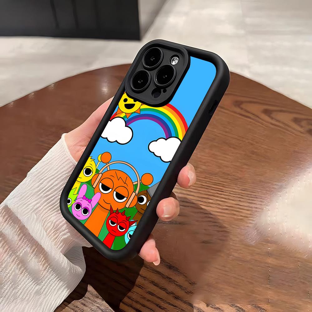 Cartoon Game Sprunki Phone Case For IPhone 17 Pro Max 15 Pro 16 14 Plus 12 13 Mini 11 Pro Shockproof Soft Cover