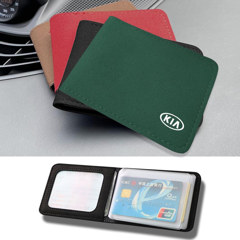 Car Certificate Holder Driving License Vehicle Registration Document Storage Bag For Kia Pegas Sorento Soul Cerato q86 Sportage KX3