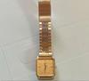 [USED] SEIKO Quartz Watch Gold Rectangular Vintage Print.