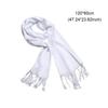 White Tassel Scarf Winter Unisex Cotton DIY Tie-dye Soft Scarves Decorative Cold Weather Neck Crafting Handicraft