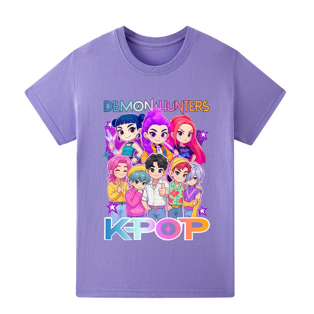 Kpop Demon Slayer Group Kids Short Sleeve T-Shirt