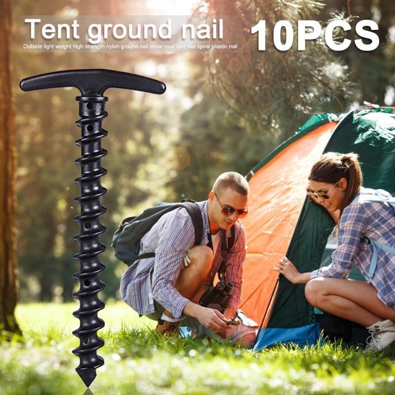 Outdoor Camping Tent Accessories Spiral Plastic Ground Nail 14.5cm Length Stake for Canopy Awning Tarpaulin Camping Hiking