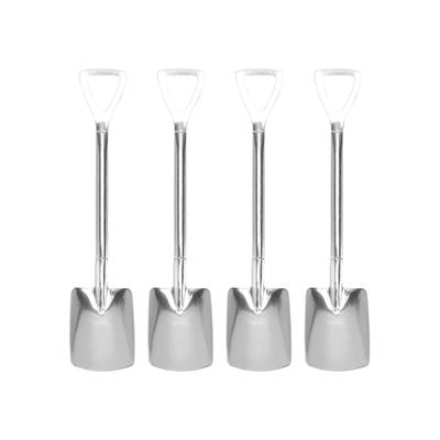 Stainless Steel Cute Shovel Spoon Innovative Food Grade Material Reusable Sugar Dessert Cake Spoon
