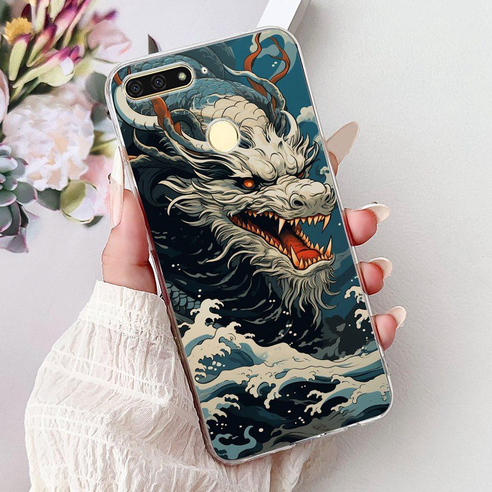 For Huawei Y6 Prime 2018 Case Clear Cute Fashion Flowers Luxury Painted Cover For Huawei Y6Prime 2018 Phone Case ATU-L42 ATU-L31