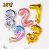 Small Digital Balloon 16-Inch Us Version Of Thin Body Decoration Birthday Party Aluminum Film Balloon Digital Balloon
