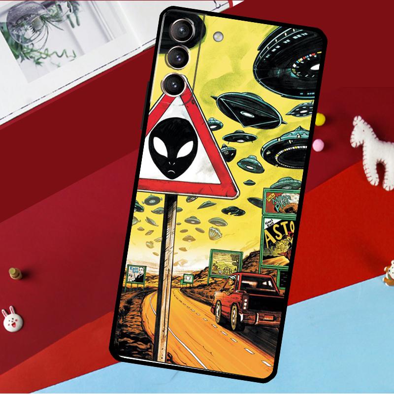 Aesthetic Alien Case For Samsung Galaxy S20 FE S21 FE S22 S23 Ultra Note 20 S9 S10 Note 10 Plus Back Cover
