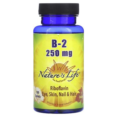 Nature's Life, B-2 Riboflavin, 250 Mg, 100 Tablets