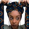 African Print Bonnet With Long Ribbon Wrap Single Layer Head Wrap Ankara Pattern Women Hair Cover Large Size Hair Wrap Cap