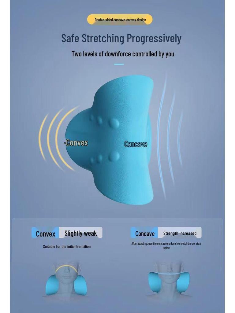 C-Shaped Cervical Vertebra Neck and Shoulder Massager Pillow